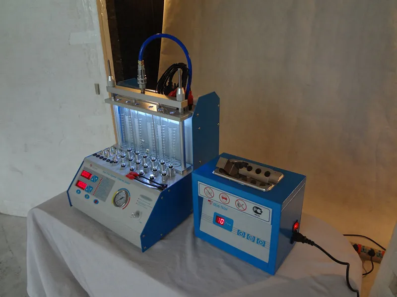 Ультразвуковая машина для очистки топливных инжекторов 220V 110V с 6 цилиндрами для очистки бензиновых инжекторов