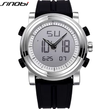 New SINOBI Brand Sport Watches For Men Waterproof Silicone Male Clock Digital Watch Men LED 2016 Luxury Watch Men Black Military