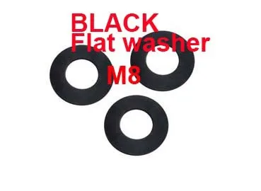 Wkooa M8 Плоская Шайба DIN125A ранг 8,8 черная Шайба из углеродистой стали 1000 штук
