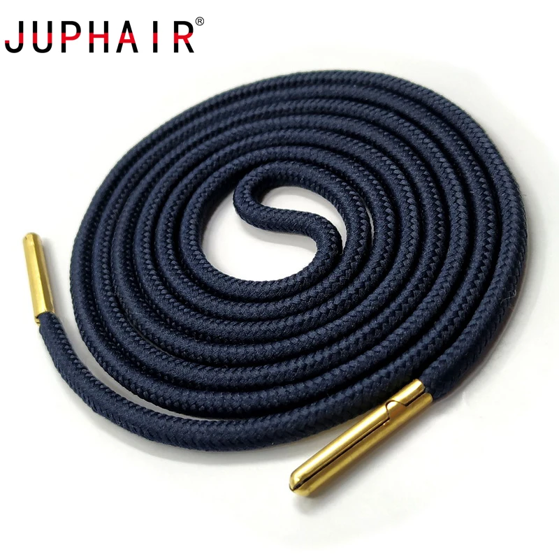 

JUPHAIR 50-270cm Custom Round Colored Shoelaces Gold Metal Tip Polyester Sports Shoelace Fit All Shoes Boots Coloured Shoe Laces