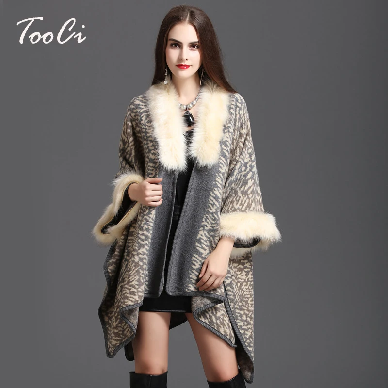Winter Women Sweater Cardigan Female High Quality Faux Fox