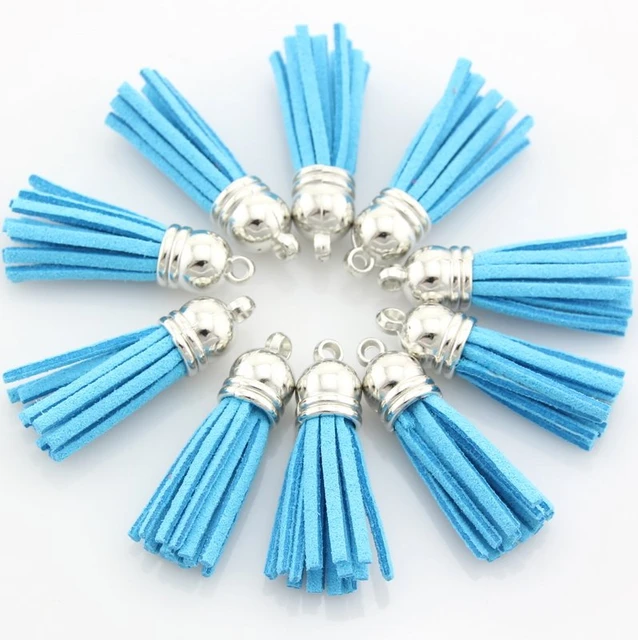 50pcs Mix Keychain Tassels Bulk PU Leather Tassel Pendants for DIY Keychain  and Craft