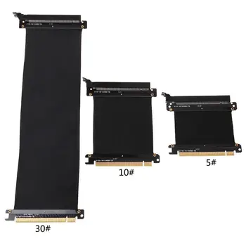

PCI Express 16x Flexible Cable Riser Card Extension Port Adapter Graphics Video Card Extend Cord for 1U 2U Chassis