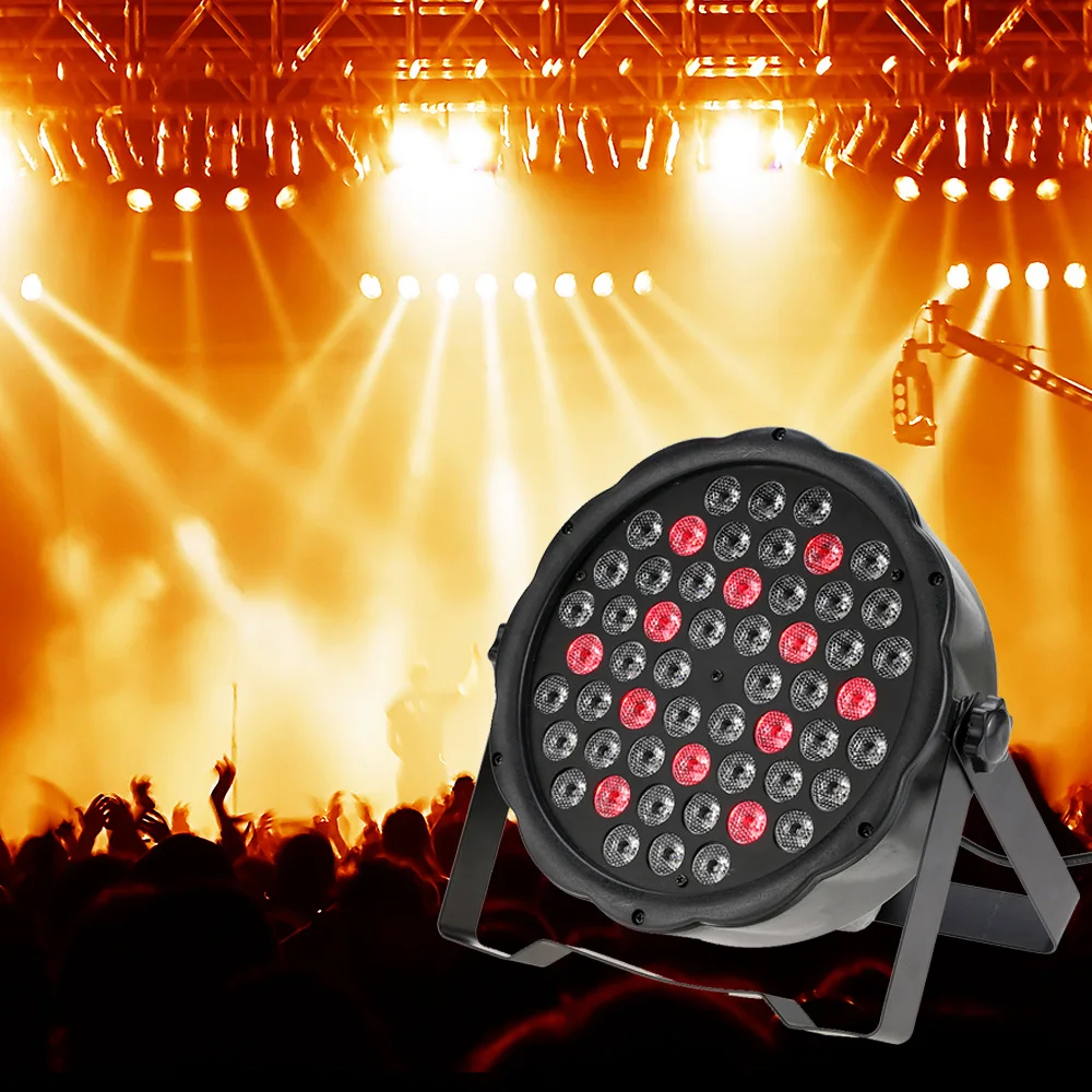 

70W 54LED RGBW Flat Wash PAR Light Stage Effect Lamp Support DMX-512 Sound Activated Strobe Dimmable for Xmas Party 7CHS