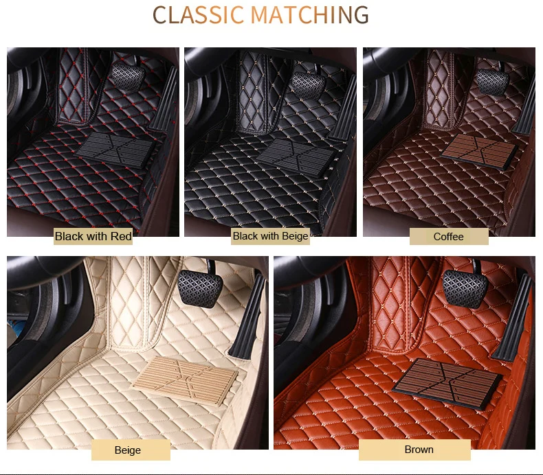 car floor mats for Jaguar XF XE XJL XJ6 XJ6L F-PACE F-TYPE brand firm soft car accessories car styling Custom floor mats Red