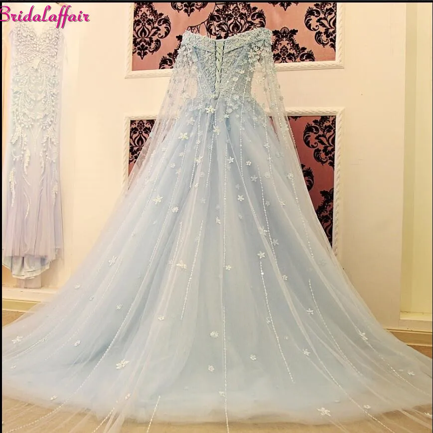 Bridalaffairроскошные Свадебные платья Vsetido De Novia с шалью накидка Кристаллы Кружева Бисероплетение Аппликации Королевский поезд Свадебные платья