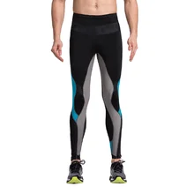 Мужские компрессионные брюки для бега, обтягивающие тренировочные леггинсы, длинные штаны, быстросохнущие дышащие штаны для фитнеса и бега