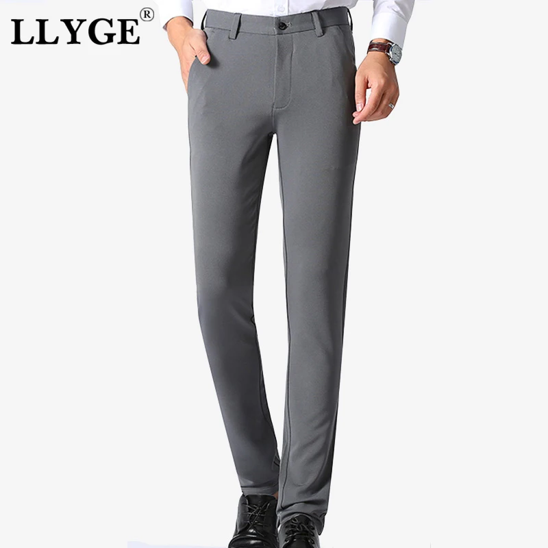 Buy LLYGE Men's Casual Business Pants Summer Spring