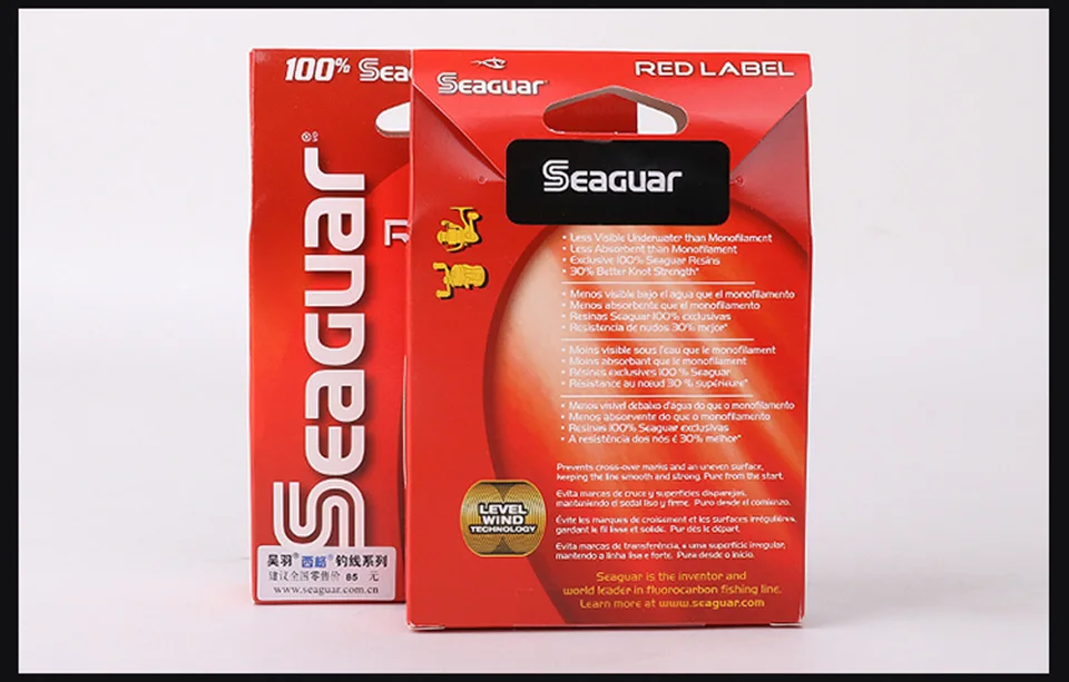 Оригинальная леска SEAGUAR RED LABEL 6LB-12LB Фторуглеродные Лески 229 м/183 м