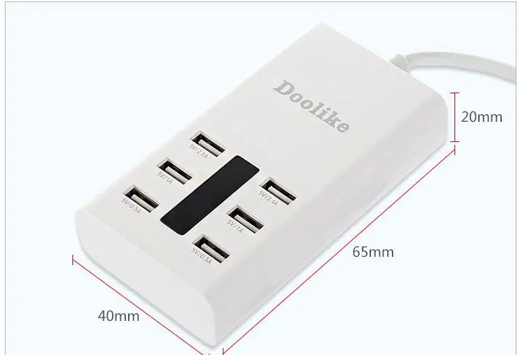 EastVita Интеллектуальный 6 портов USB концентратор сплиттер адаптер быстрое зарядное