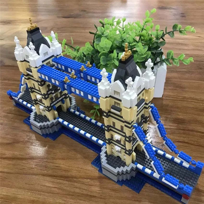 

New Balody Architecture Bricks Diamond Mirco Building Blocks 40cm Length US Capitol Tower Bridge Toys for Kids Educational Toy