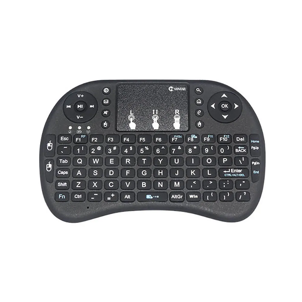 Russian English Spanish Hebrew French mini 2.4GHz Wireless Keyboard i8 Touchpad Backlight i8 keyboard For Android TV BOX PS3 PC