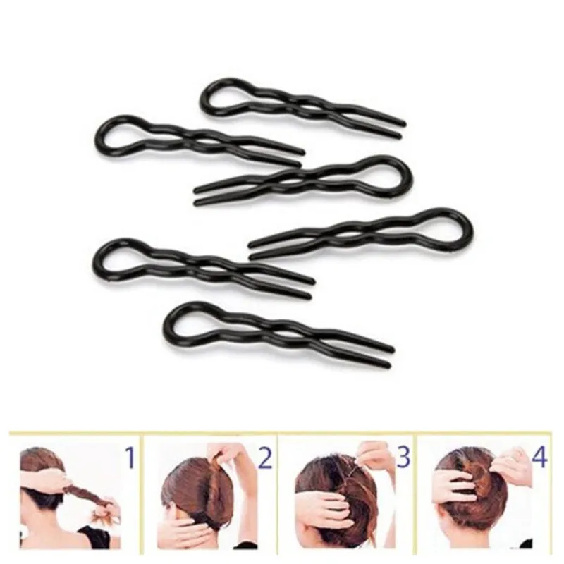 Newest 3 Pcs Fashion Women Magic Hair Twist Styling Clip Stick Bun
