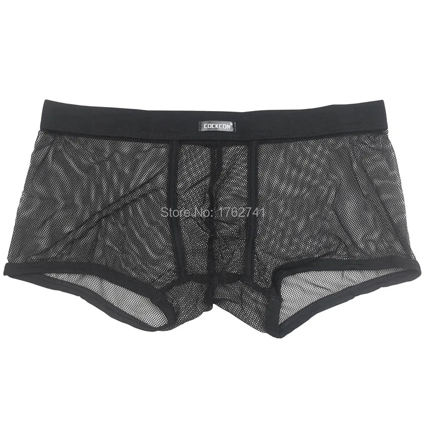Men Underwear Mesh See-through Sexy Underpants Panties Thin Breathable Hombres Masculia Cueca Men Boxershorts 4