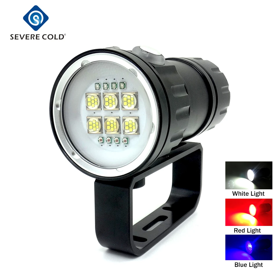 LED Diving Flashlight Professional Underwater Photography Torch