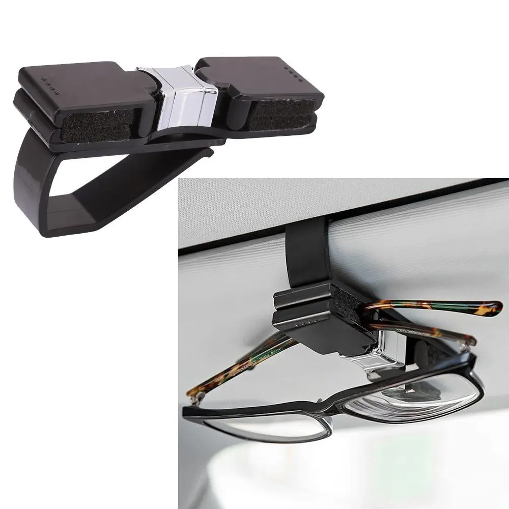 

Multifunction Double car sunglasses holder / Sun visor clip EyeGlasses Card Pen Holder