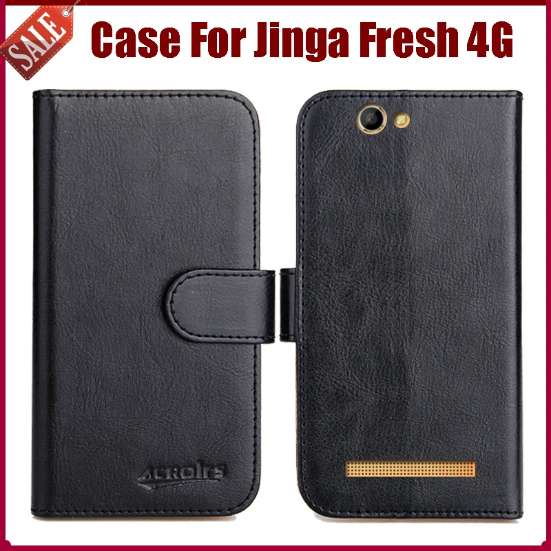 

Hot Sale! Jinga Fresh 4G Case High Quality 6 Colors Flip Leather Exclusive Protective Cover For Jinga Fresh 4G Case