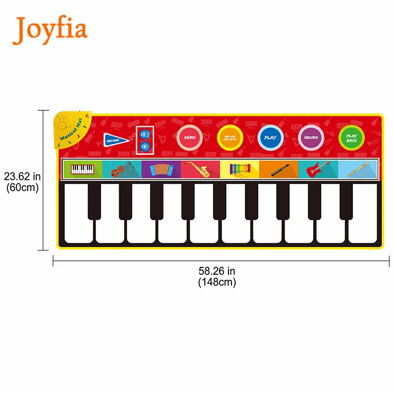 148x60 см детский игровой коврик многофункциональный музыкальный пианино клавиатура Игровой коврик дети детские образовательные игрушки развивающий коврик>