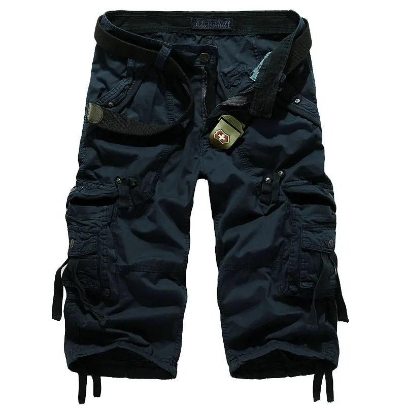 2017 Hot Fashion Summer Calf length Men Shorts Cotton Casual Mens Cargo Shorts