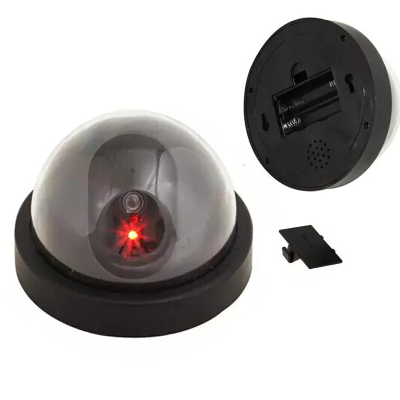 CloverTale 4 Pack Fake Camera Indoor Outdoor Dome Camera Dummy Fake Security CCTV Dome Camera with Flashing Red LED Light Blink Every Other Second Fstop Labs Dome Camera 2