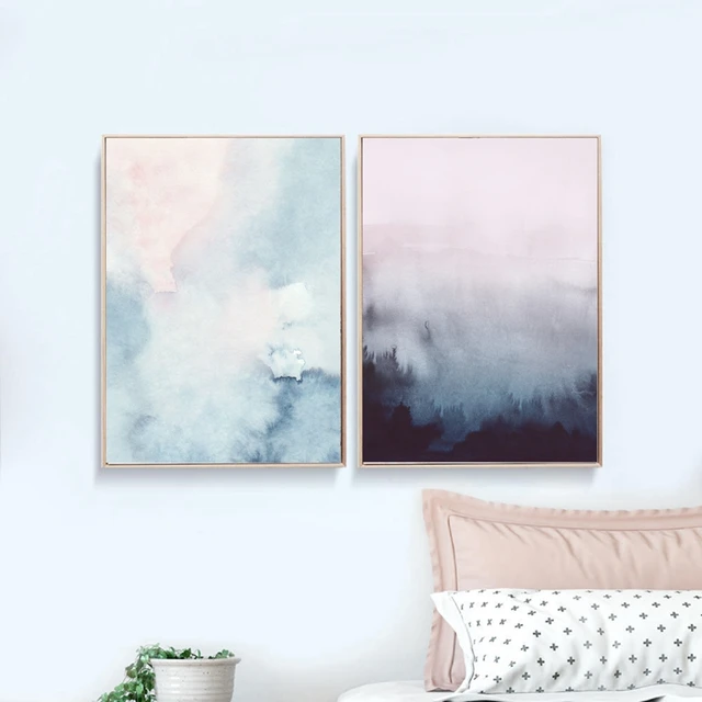Abstrakte Kunst Leinwand Malerei Moderne Wand Bild, aquarell Pastell ... Abstrakte Kunst Leinwand Malerei Moderne Wand Bild, aquarell Pastell ...