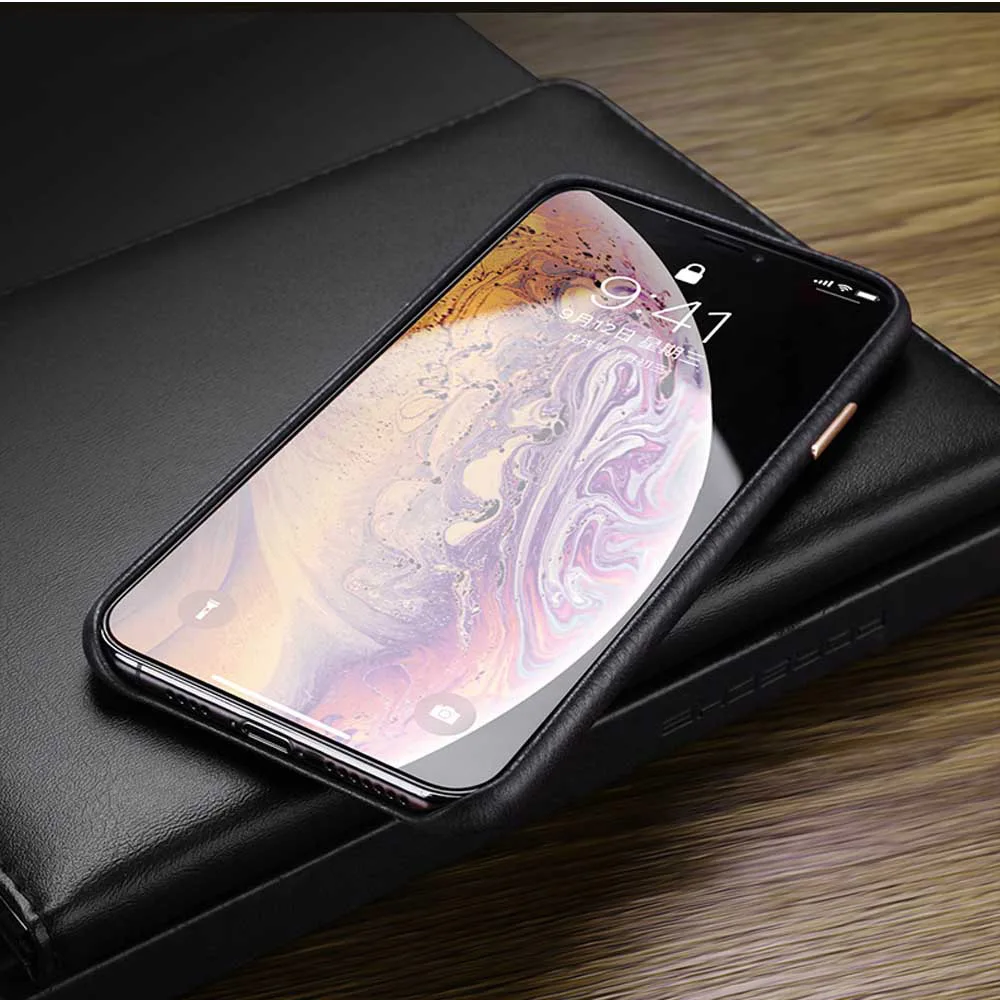 Для Funda iPhone XS MAX чехол Роскошный Ультратонкий ручной работы из натуральной кожи полуобернутый чехол для телефона iPhone XS XR 7 8 6S