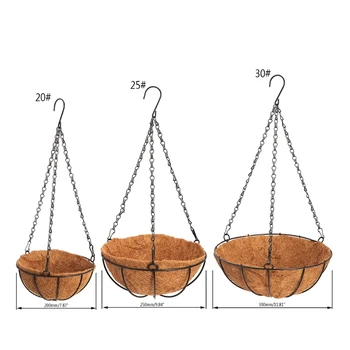 

Sturdy and durable Coconut Vegetable Flower Pot Basket Liners Planter Garden Decor Iron Art Garden Flower & Planters Pots