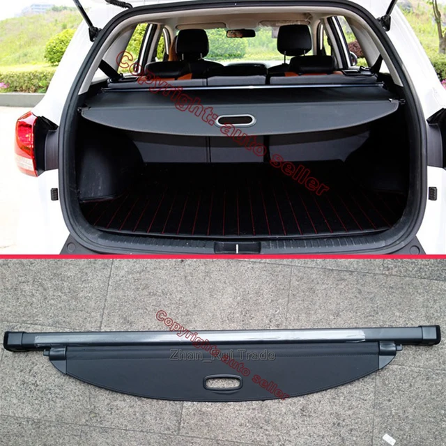 Aluminum + Canvas Black Rear cargo cover For KIA Sportage 2016 2017in