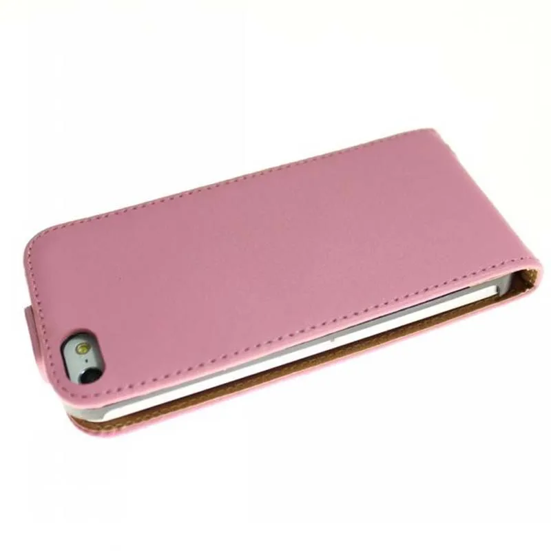 Ультра тонкая роскошная прямоугольная с магнитным замком сумка для мобильного телефона чехол для iPhone 5 5S 5SE - Цвет: Pink