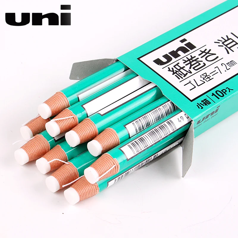 

UNI Roll Paper Hand Tear Eraser Pencil Body Rubber Erasers Sketch Highlight Rubber Gomme Borrachas Kawaii School Supplies EK-100