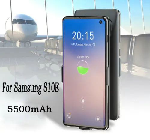 

5500mAh Battery Charger Case For Samsung Galaxy S10E Silm Silicone shockproof power bank Case For Galaxy S10E Charger Back Cover