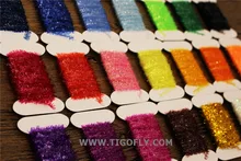 Free Shipping!! 21 Assorted Colors Fly Fishing Tinsel Chenille Crystal Flash Line fly tying material