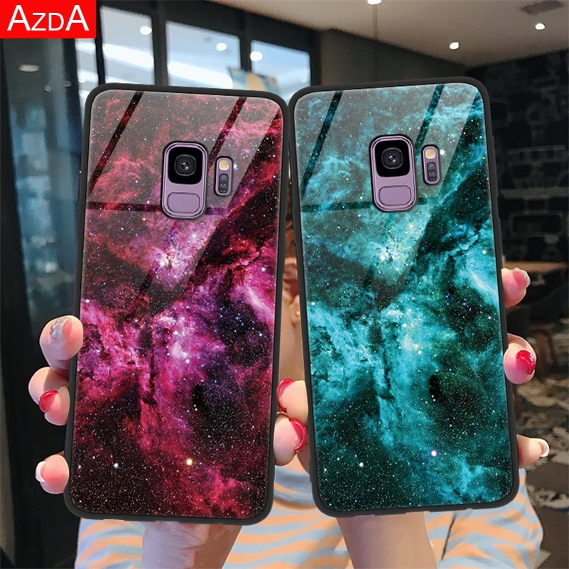 Чехол из закаленного стекла для Samsung Galaxy A30 A40 A50 A70 M10 M20 J4 J6 J5 J7 2017 S8 S9 S10 Plus A6 A7 A8 A9