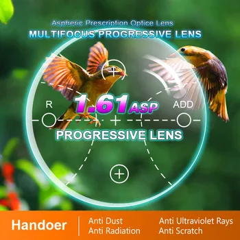 Handoer Index 1.61 Free-Form Digital Progressive Lens HMC, EMI Aspheric Anti-UV Prescription Multi-focal Lenses,2Pcs fuzzy multi objective multi index transportation problem