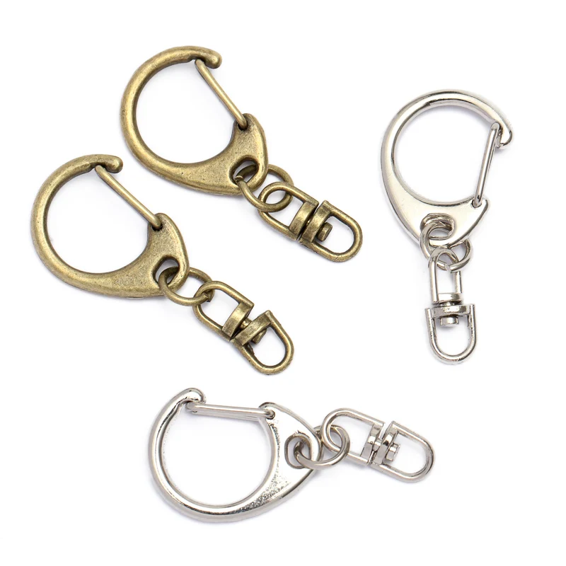 20 шт./лот 20x38 мм застежка для ключей брелок Сплит кольцо Брелки-цепочки DIY ретро модные аксессуары для ключей