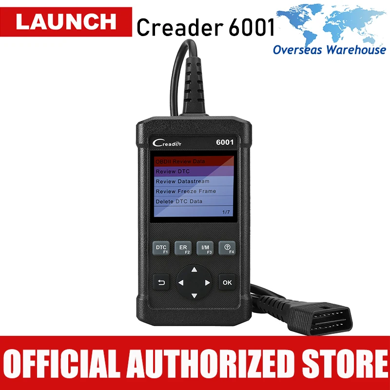 

Launch Creader 6001 OBD2 Scanner Full OBDII Auto Code Reader DIY Car Diagnostic Scan Tool OBD 2 Scaner Autoscanner Universal
