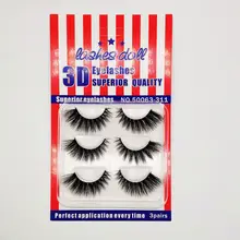 

Beautypapa Quality Natural 3 Pairs 3D Mink Hair Thick False Eyelashes Fake Lashes