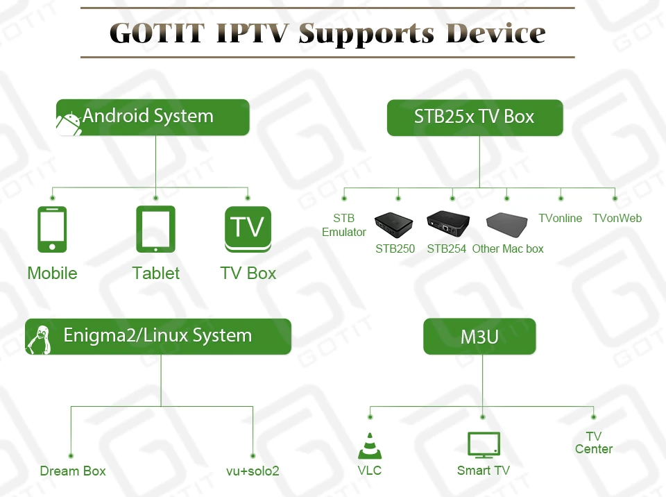 GOTiT King Отт IP tv французский арабский Португалия Magnum IP tv подписка для Испании португальский ХХХ ТВ Поддержка M3u Enigma2 Smart tv Box