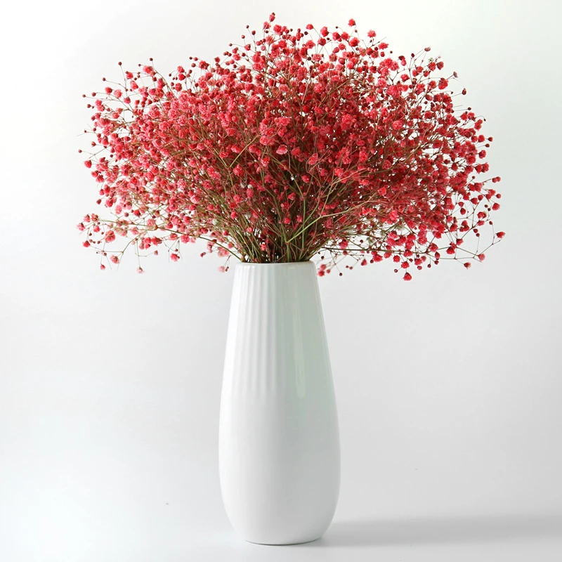Сушеная ваза для цветов костюм Gypsophila Everlasting цветок дома для комнаты, предметы домашнего обихода декоративные цветочные композиции - Цвет: K