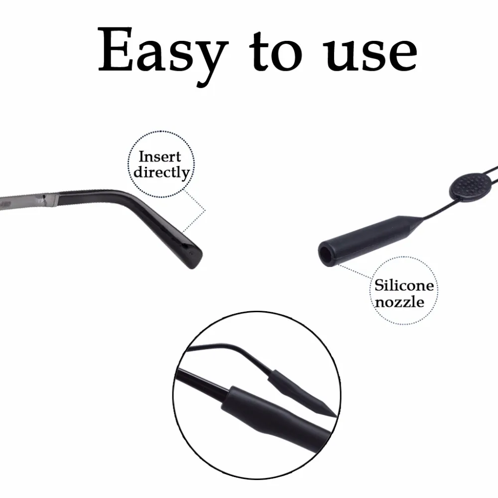Adjustable Silicone Eyeglass Neck Strap Rope Retainer Holder for Adult  (3)