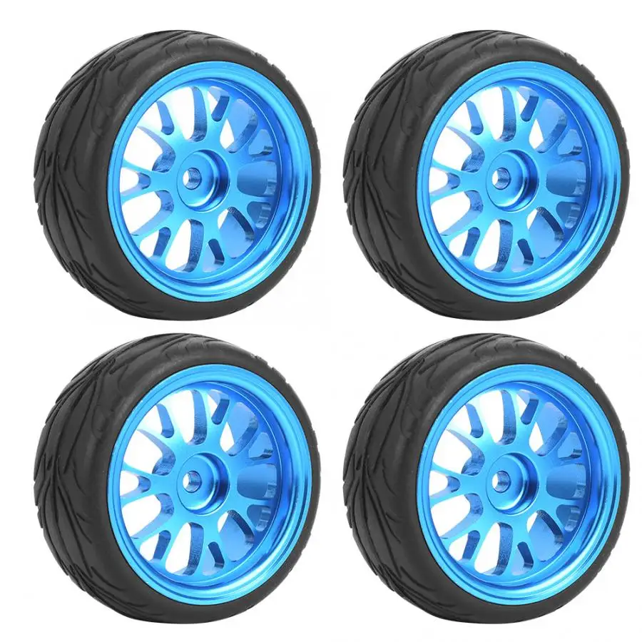 4pcs 1/18 RC Racing Car Wheel Tires Metal Y-Shaped Rims Wheel Wide Tyre For Wltoys 1/18 A959 A979 A969 Model Car Accessory