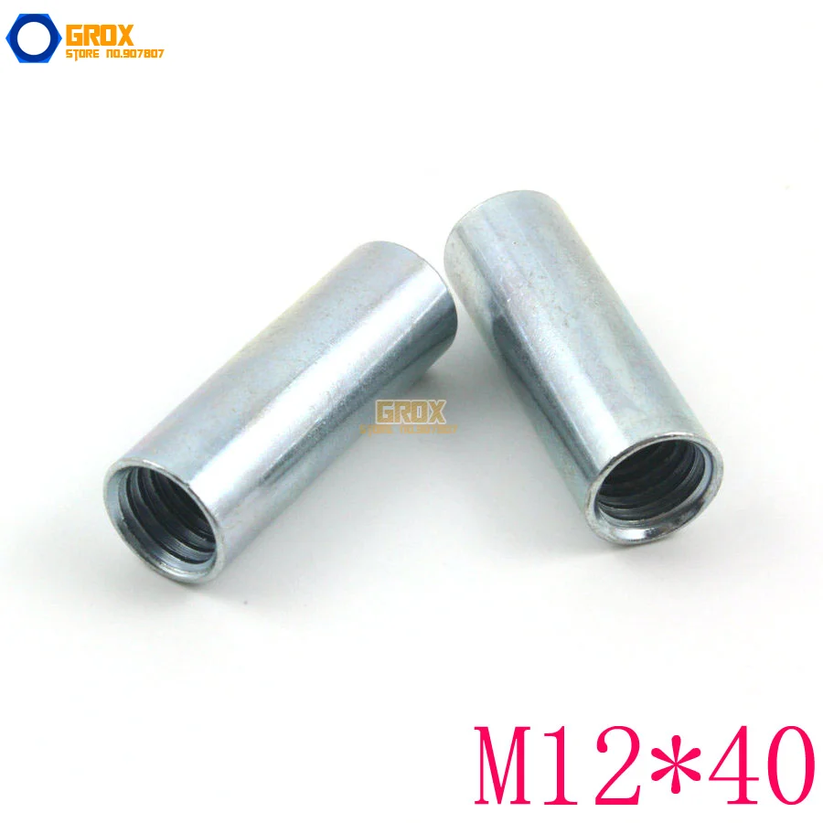 10 Pieces M12*40mm Round Rod Coupling Nut Galvanized in Nuts from Home