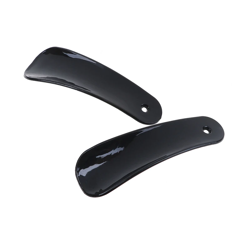 2Pcs/Lot New Hot Plastic Pro Shoe Horn Lifter Flexible Sturdy Slip Shoe Horns Spoon Shape Shoehorn Shoe Accessories Black