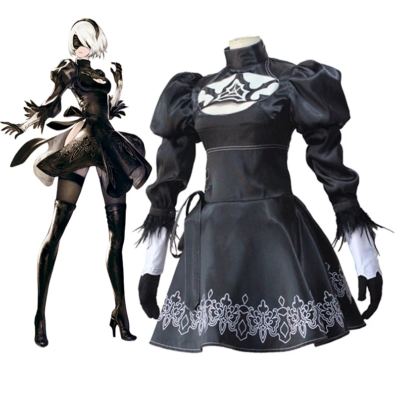 Костюм для косплея из игры ниус: Automata YoRHa 2 Gou B Gata костюм Хэллоуина Женский аниме 2B|