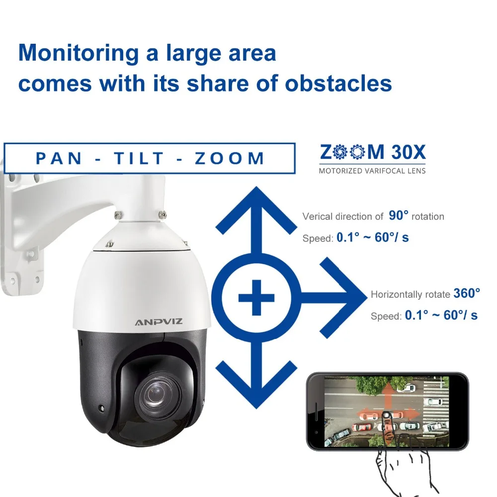 2MP/5MP PTZ IP камера Открытый Onvif 30X зум водонепроницаемый скорость купольная камера 2MP H.265 IR-CUT IR 50 м P2P CCTV камера безопасности