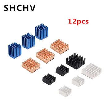 

For Raspberry Pi 3 Heat Sink kit 12pcs/lot Cooper Aluminum Cooler Radiator Heatsink for Raspberry Pi 3 Model B 3B Plus