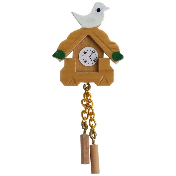 ABWE Best продажи 1/12 миниатюрный деревянный птица настенные часы ремесла модель Кукольный домик украшения коричневый