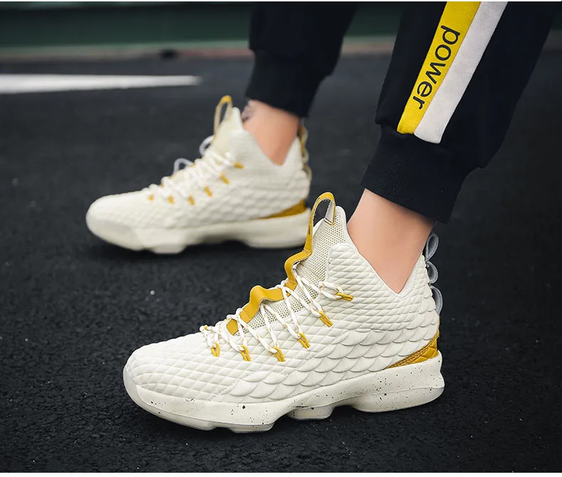 2018 Hot High Top Basketball Shoes For Men Woman Cushioning Original Basketball Sneakers Shockproof Couple Athletic Sports Shoes (17)