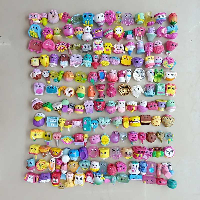 

50pcs/lot Many styles cartoon miniature shopping fruit dolls Action figures for family kid Christmas Gift Play toy mixed season