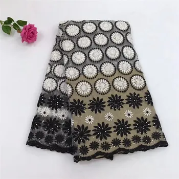 

2018 High quality african laces with stones for dress HJ449-1